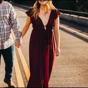 Lulus Ruffled Maxi Dress